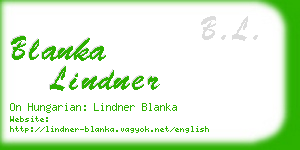 blanka lindner business card